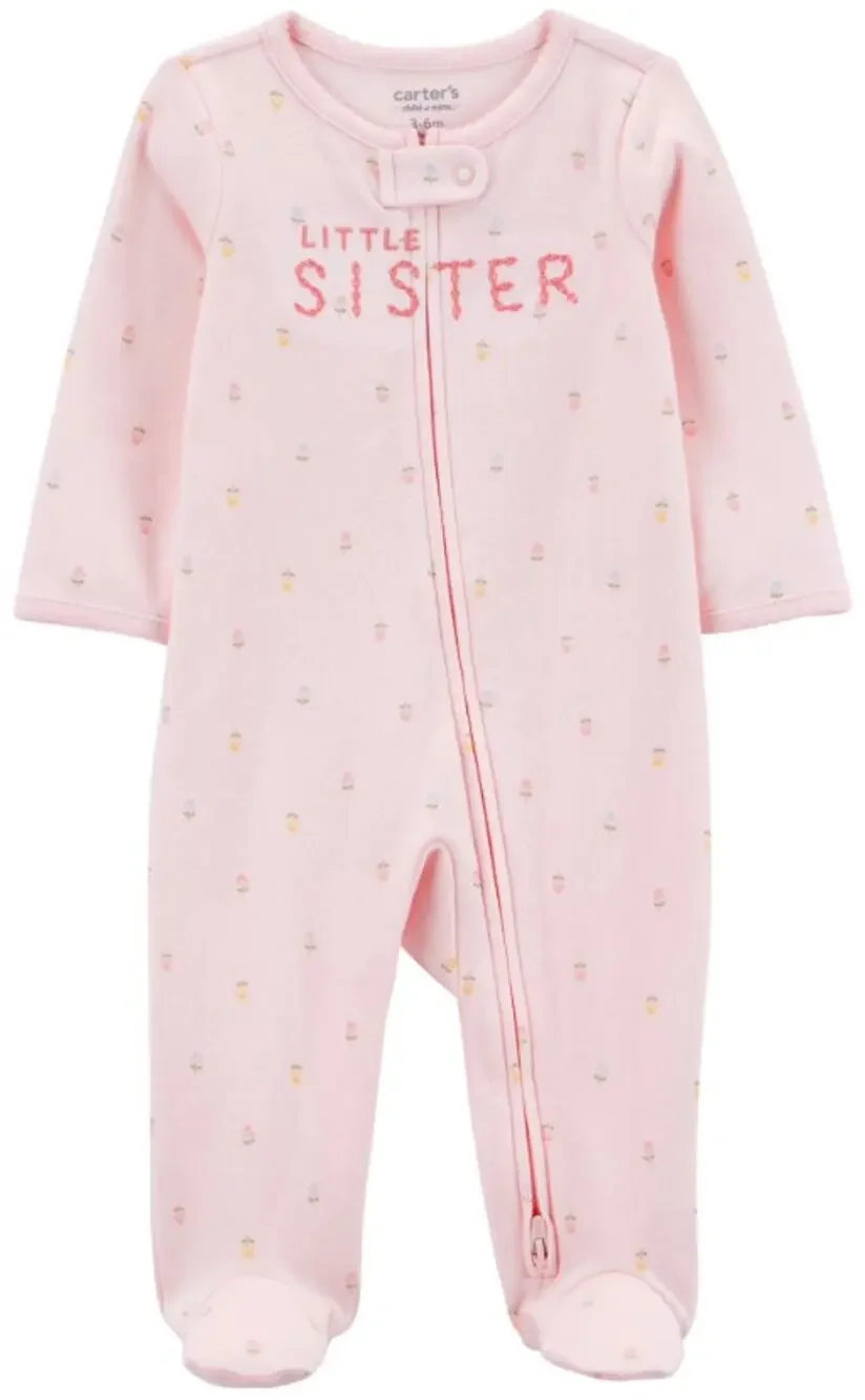 Carter's Child of Mine Baby Girl Sleep 'N Play Sleeper 3/6 Months Little Sister